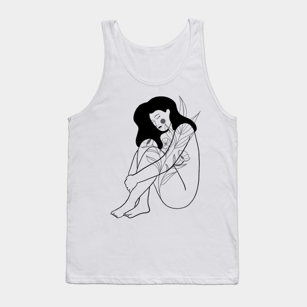 Simple Woman Design Tank Top by HustleHardStore